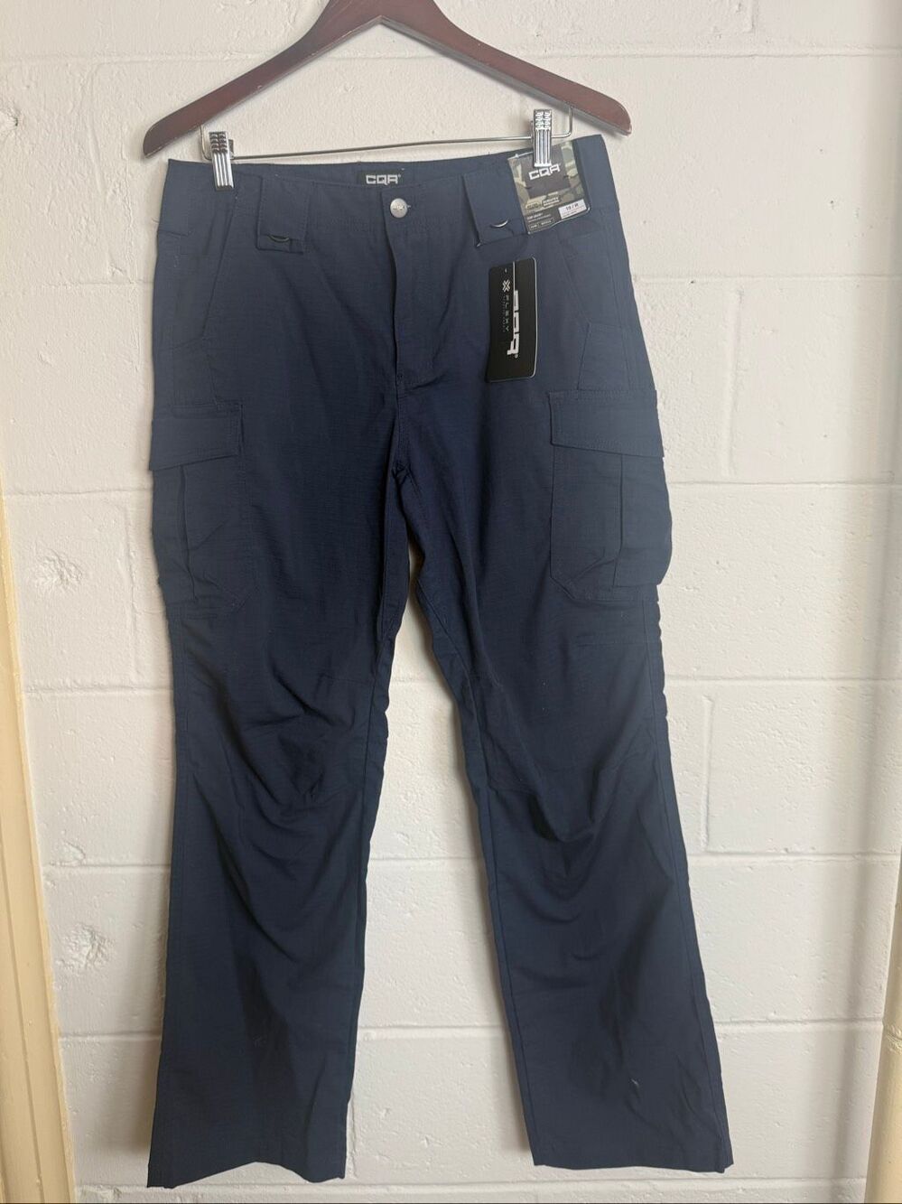 CQR Women’s 10R WFP516 Stretch Ripstop Tactical Cargo Pants Navy Hiking NWT